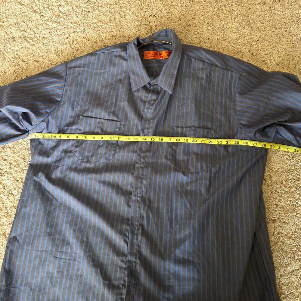 Red Kap Men's Blue and Navy Shirt